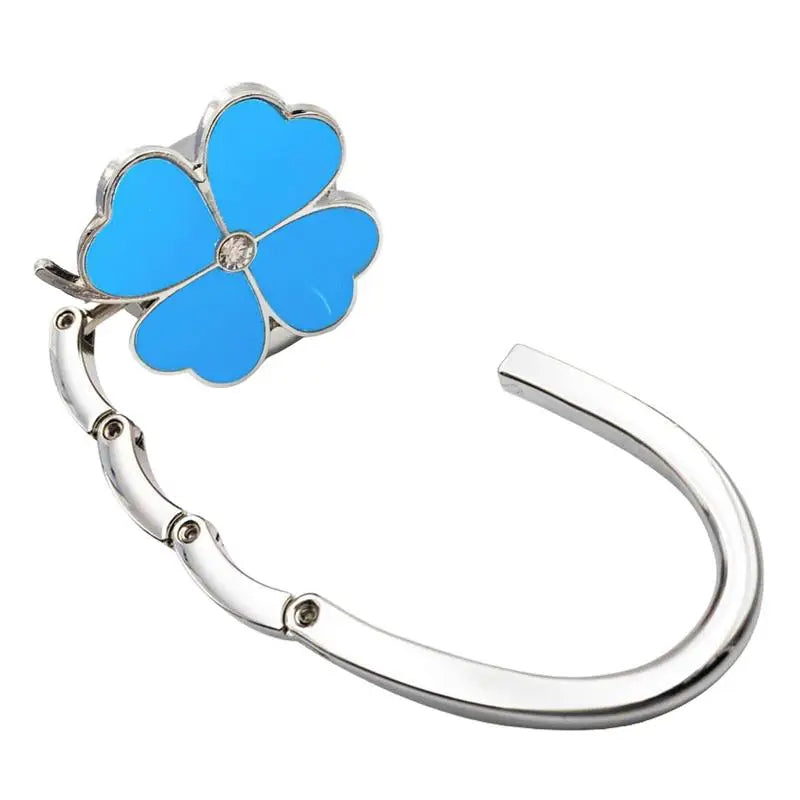 Purse Table Hanger Four Clover Designed Purse Clips Womens Storage Accessories Hand Bag Organizers Aesthetic Foldable bag hook
