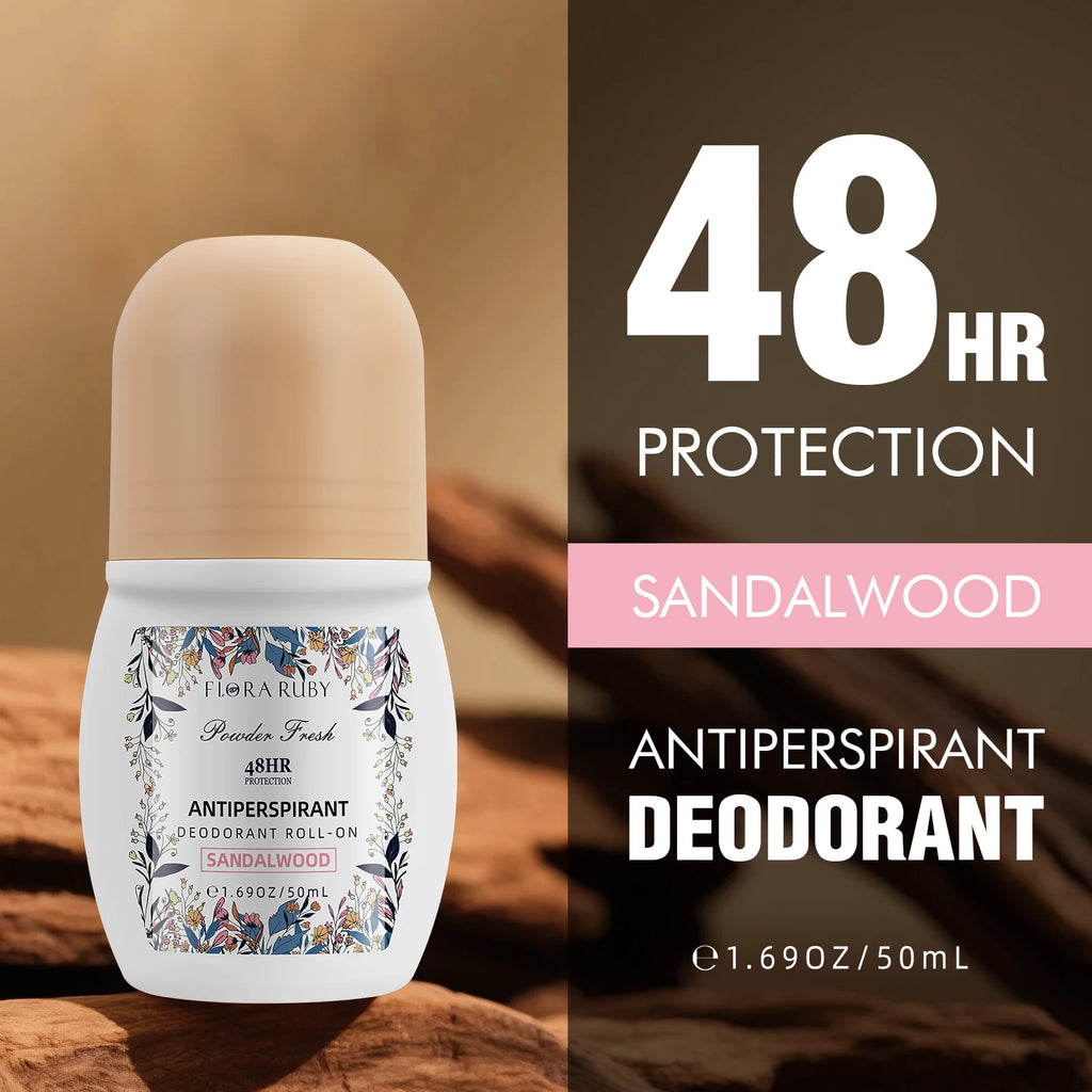 50ml Roll On Deodorant Whole Body Anti Sweat Deodorant Roller Ball Balm Refreshing Fragrance Underarm Armpit Body Remove Odor
