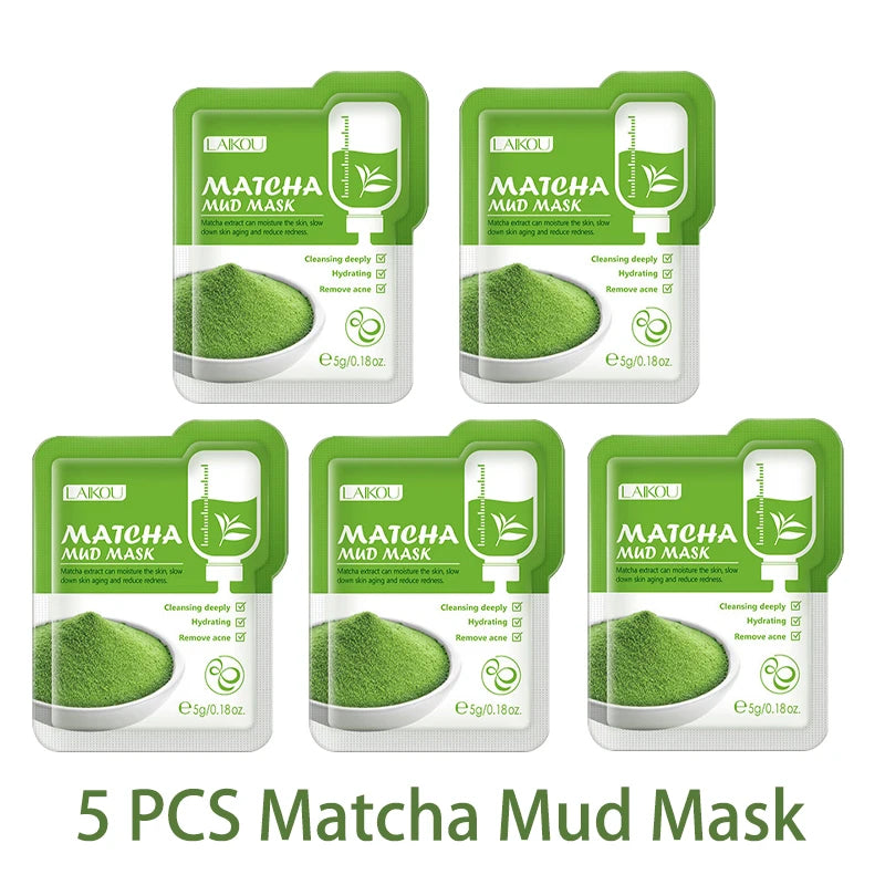 LAIKOU Sakura Moisturizing Facial Mask Hydrating Sleeping Face Sheet Masks Repairing & Nourishing Night Face Mask Skin Care 5pcs