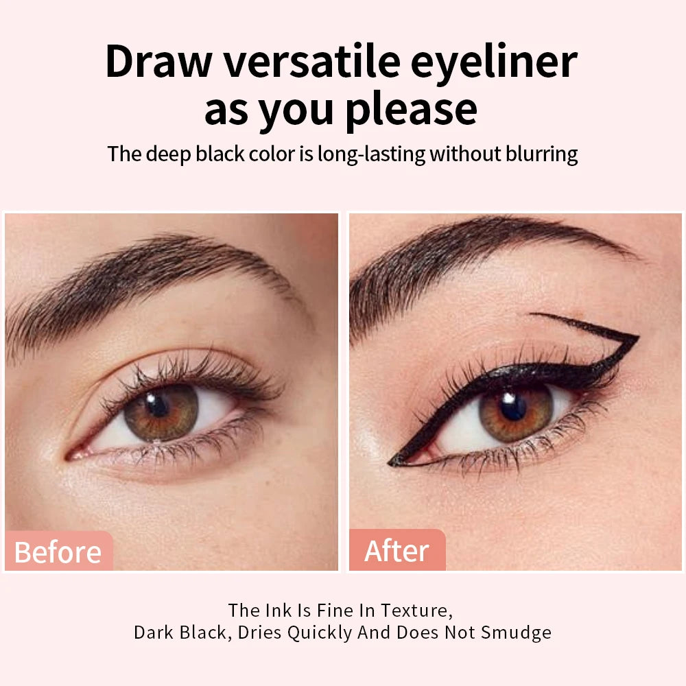 1PC eyeliner pen waterproof, fast drying, durable, smooth and easy to color, creating natural eye makeup