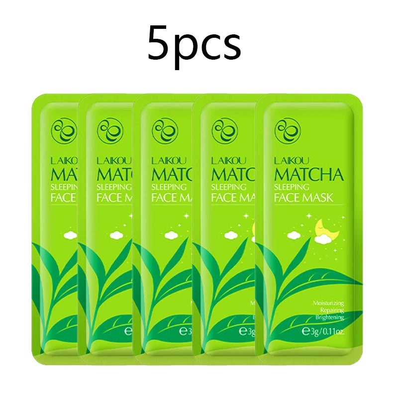 LAIKOU Sakura Moisturizing Facial Mask Hydrating Sleeping Face Sheet Masks Repairing & Nourishing Night Face Mask Skin Care 5pcs