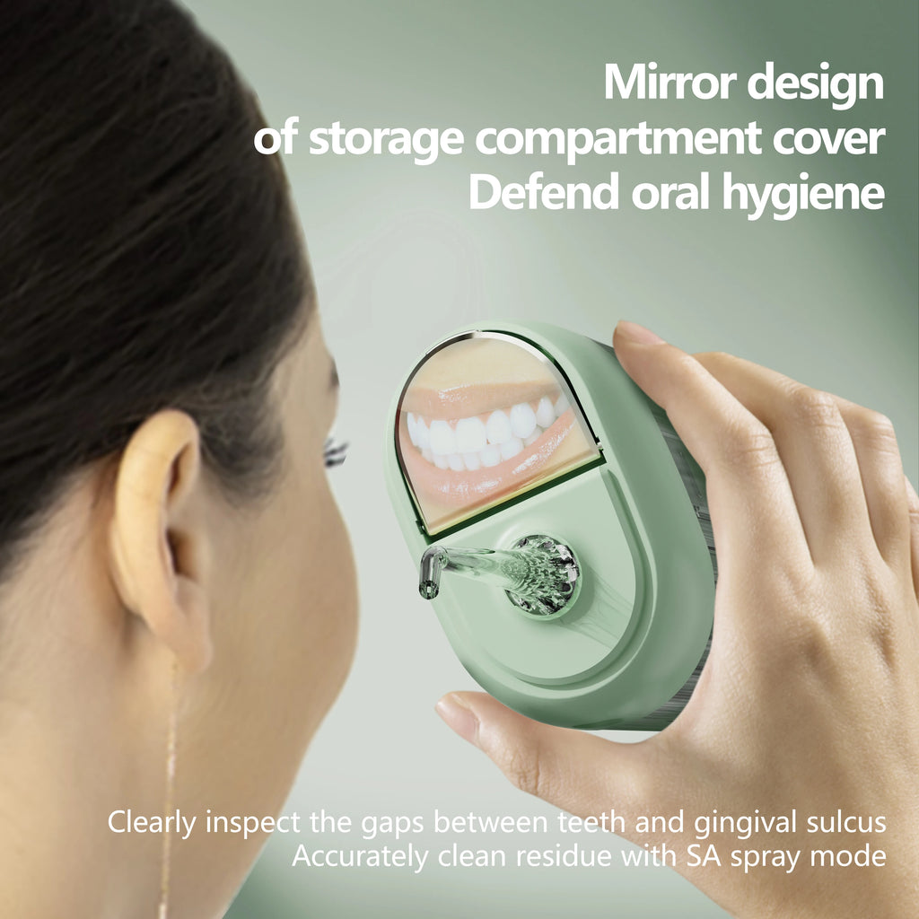 Oral Irrigator Portable Dental Water Flosser USB Rechargeable Water Jet Floss Tooth Pick 5 Jet Tip 200ml 3 Modes Teeth Cleaner