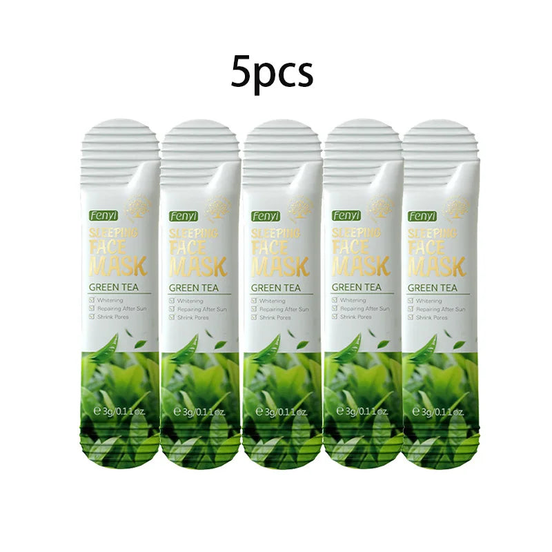 LAIKOU Sakura Moisturizing Facial Mask Hydrating Sleeping Face Sheet Masks Repairing & Nourishing Night Face Mask Skin Care 5pcs
