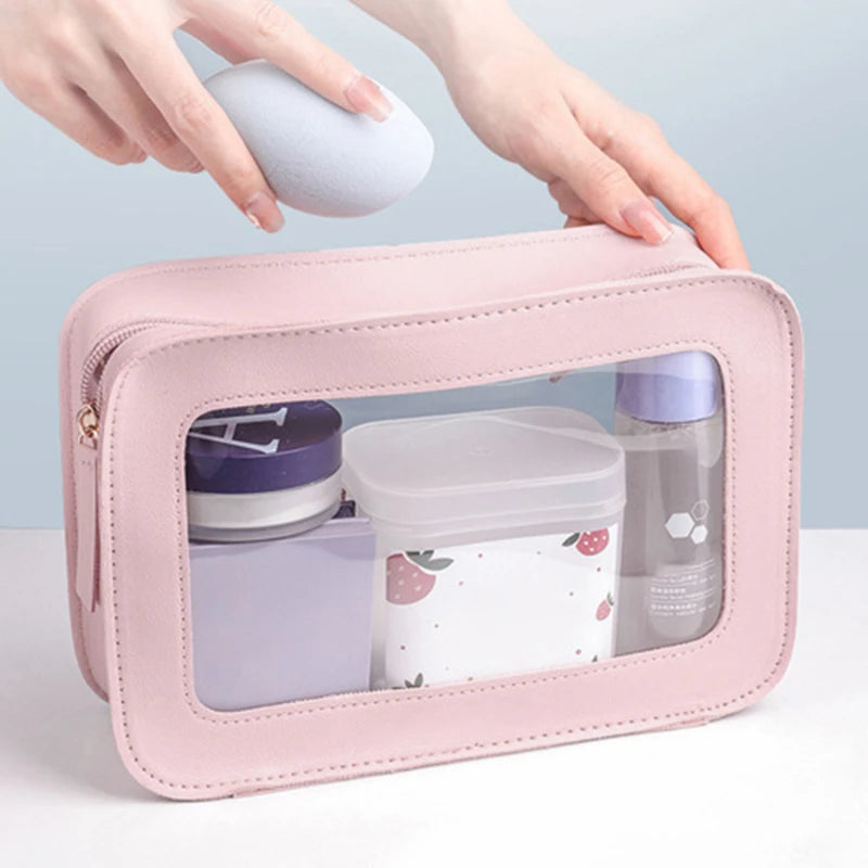 Outdoor Portable Waterproof Cosmetic Bag New Simple Travel Dustproof Cosmetic Bag Transparent Toiletry Bag
