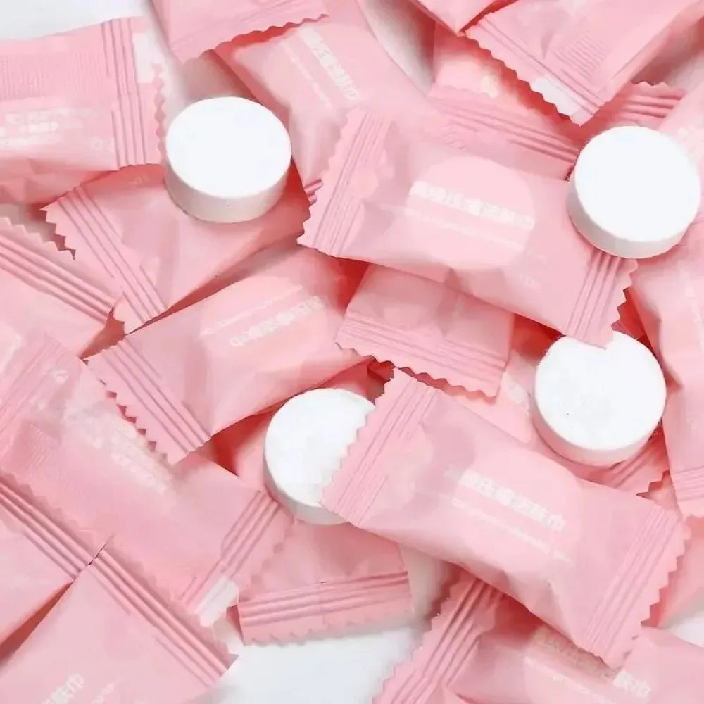 Compressed Towels Travel In Compressed Bag Suitable For Sensitive Skin Cotton Cleansing Towel Disposable Face Pack  20Pcs