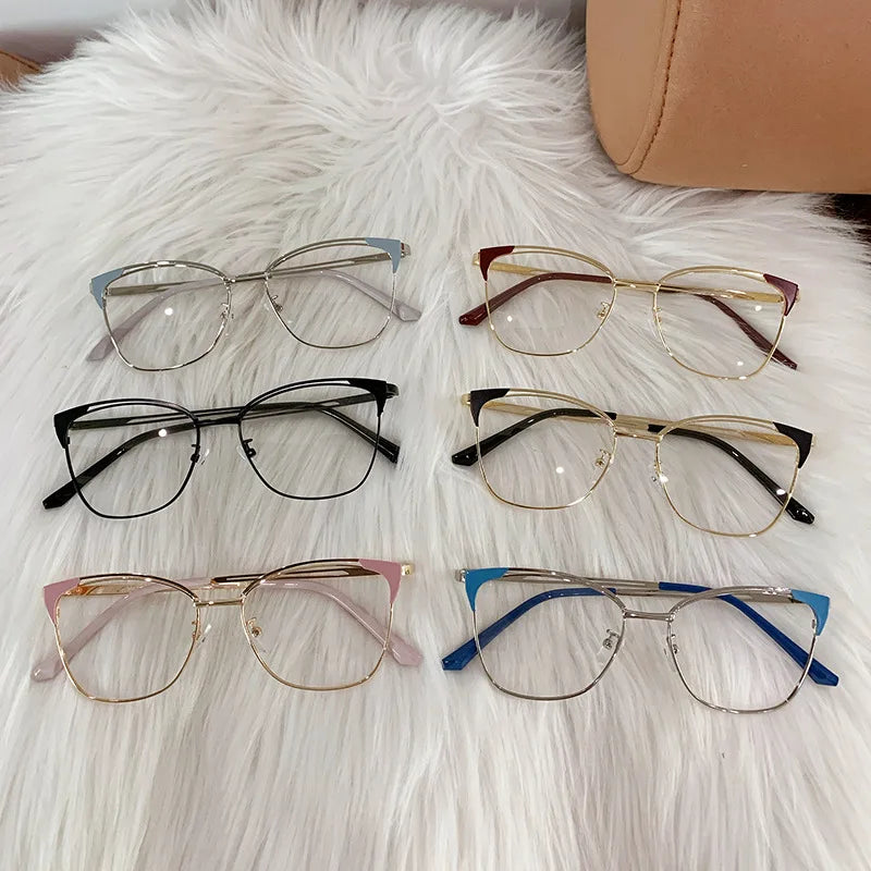 Retro Lady Cat Eye Glasses Frame Anti Blue Light Photochromic Glasses Computer Goggles Women Eyewear Clear Lens Gafas Mujer