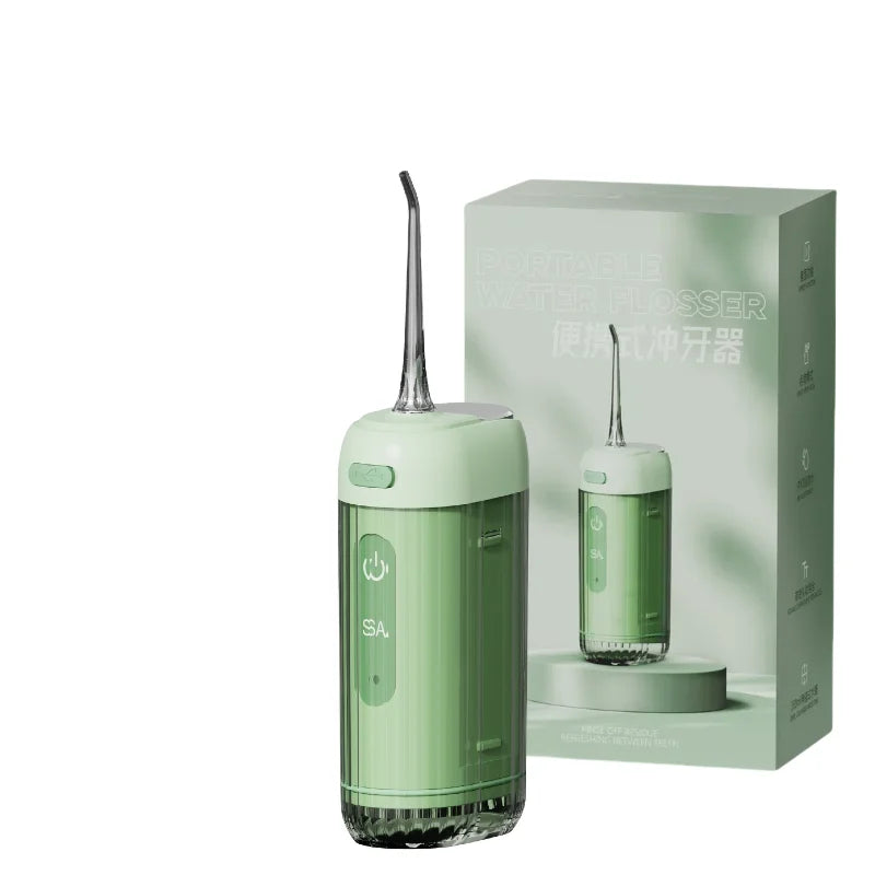 Oral Irrigator Portable Dental Water Flosser USB Rechargeable Water Jet Floss Tooth Pick 5 Jet Tip 200ml 3 Modes Teeth Cleaner