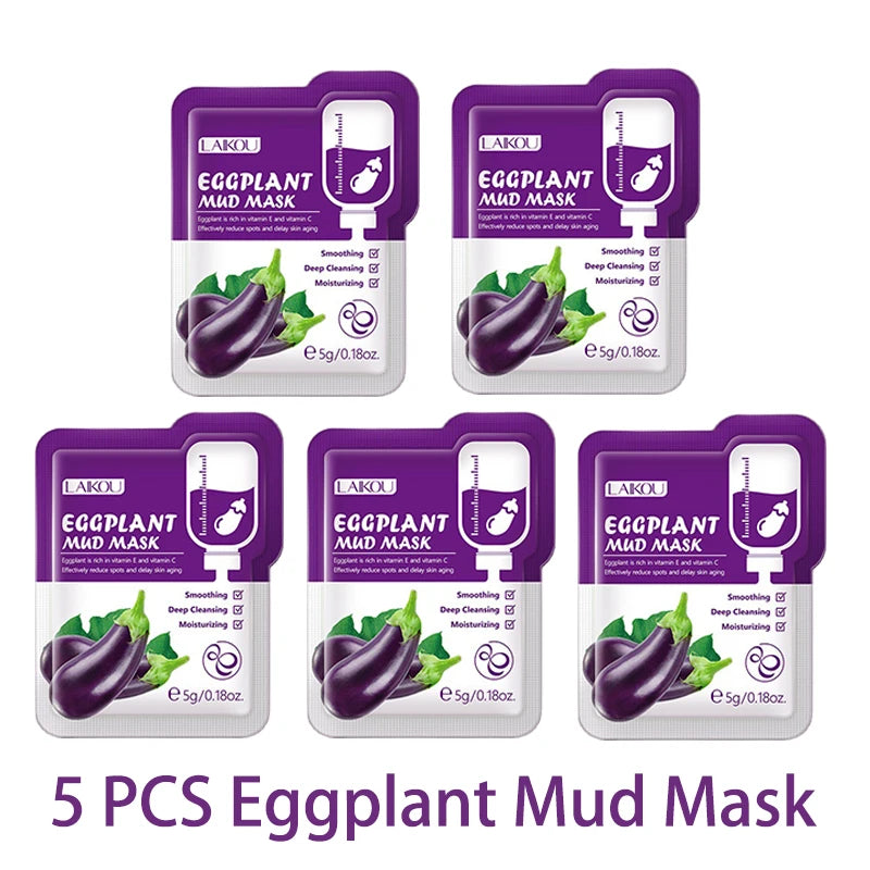 LAIKOU Sakura Moisturizing Facial Mask Hydrating Sleeping Face Sheet Masks Repairing & Nourishing Night Face Mask Skin Care 5pcs