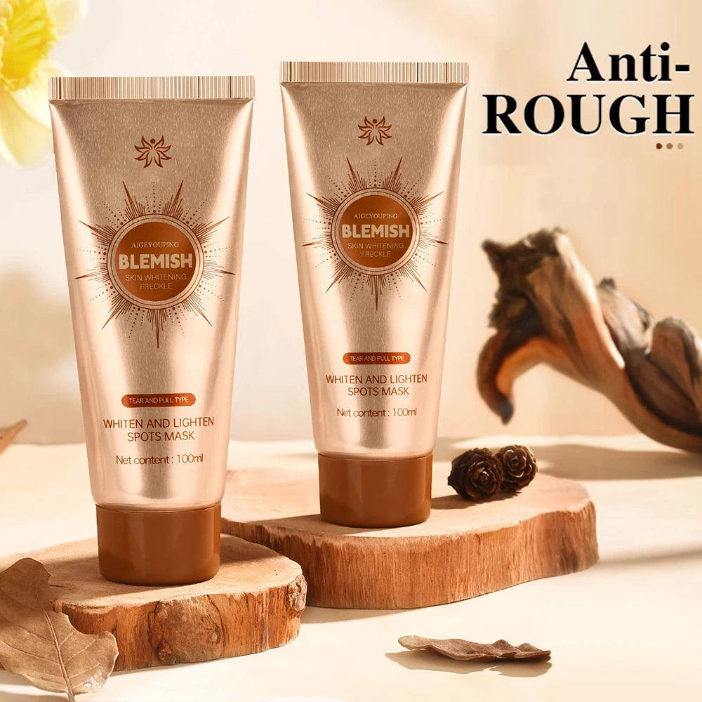 Whiten Lighten Spots Peel-Off Facial Mask Anti-Blemish Freckle Blackhead Removal Deep Cleansing Peeling Brightening Face Mask