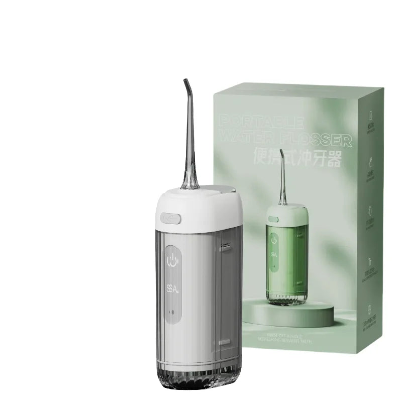 Oral Irrigator Portable Dental Water Flosser USB Rechargeable Water Jet Floss Tooth Pick 5 Jet Tip 200ml 3 Modes Teeth Cleaner