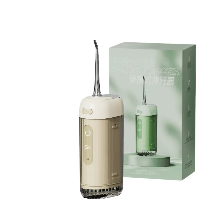 Oral Irrigator Portable Dental Water Flosser USB Rechargeable Water Jet Floss Tooth Pick 5 Jet Tip 200ml 3 Modes Teeth Cleaner