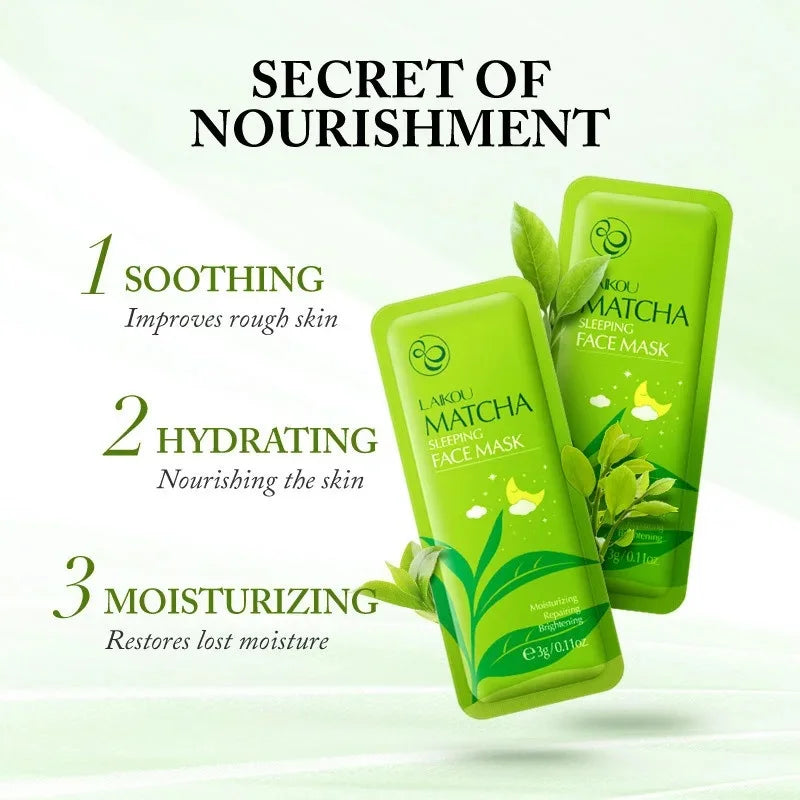 LAIKOU Sakura Moisturizing Facial Mask Hydrating Sleeping Face Sheet Masks Repairing & Nourishing Night Face Mask Skin Care 5pcs