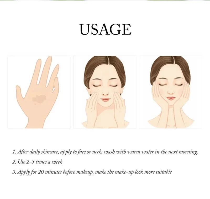 LAIKOU Sakura Moisturizing Facial Mask Hydrating Sleeping Face Sheet Masks Repairing & Nourishing Night Face Mask Skin Care 5pcs