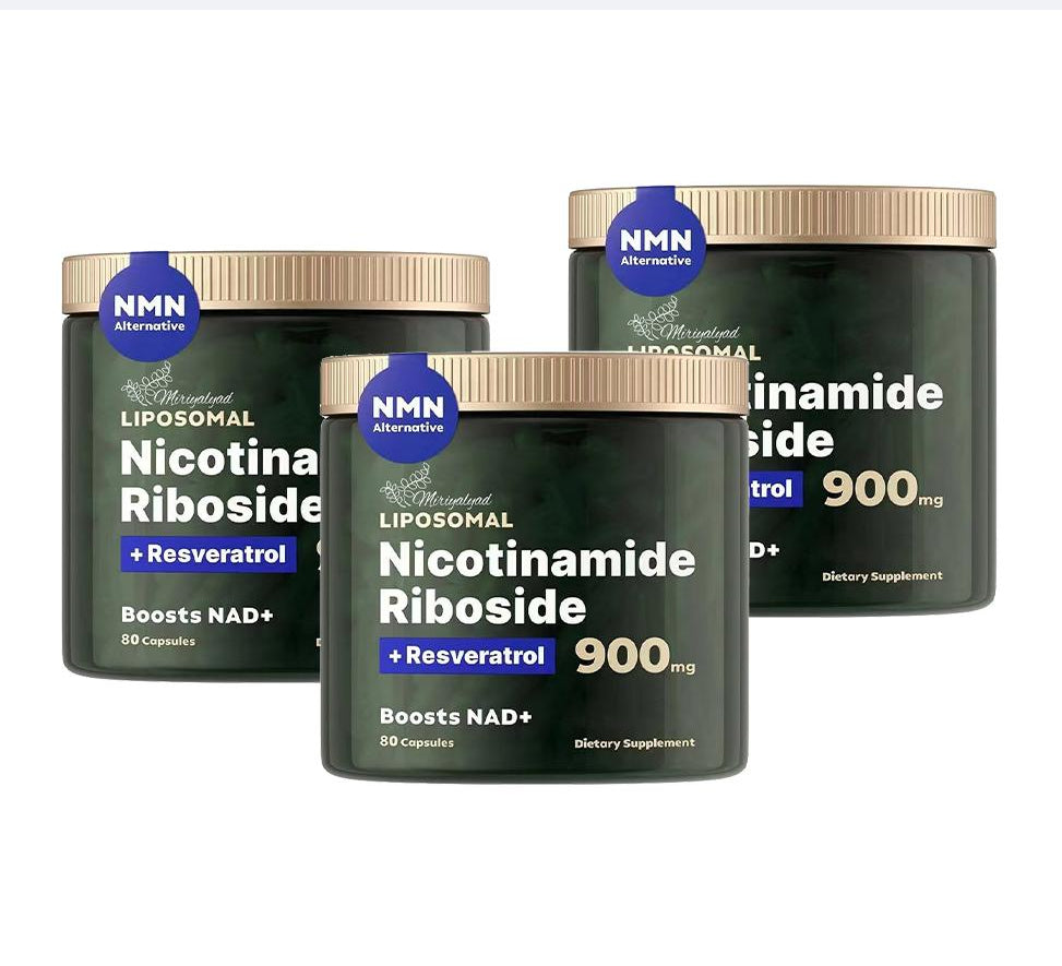 Nicotinamide Riboside + Resveratrol - Quercetin, High Purity NAD Supplement - 80 Capsules